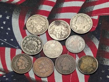 Cull Coin Lot With 3 Silver Dimes.