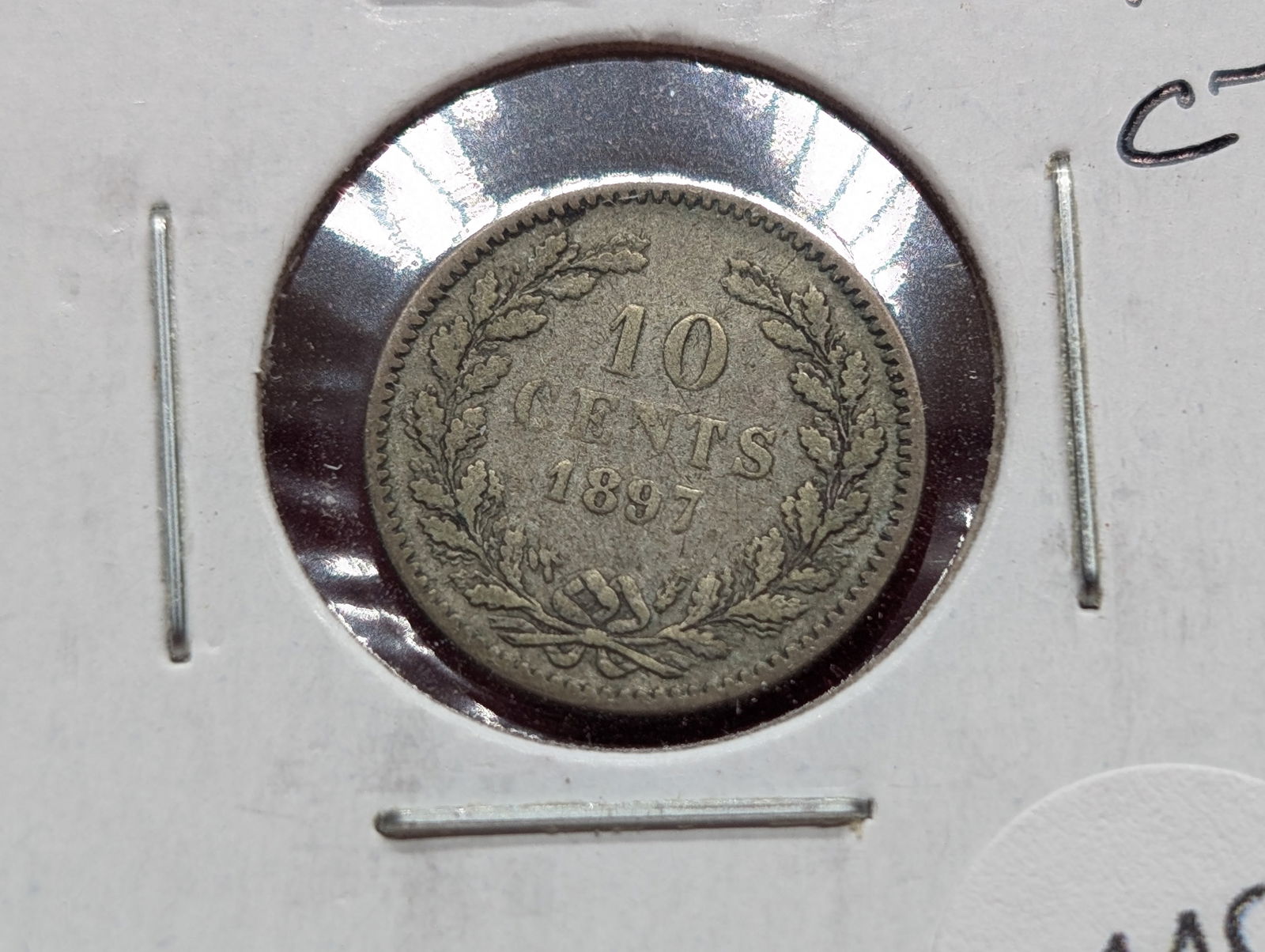 1897 Netherlands Silver 10 Cent (1 of 2)