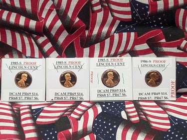 (4) Lincoln Memorial Cents, All Unc.