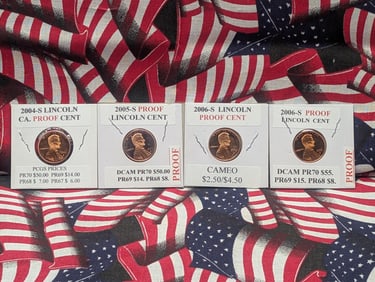 (4) Lincoln Memorial Cents, All UNC.