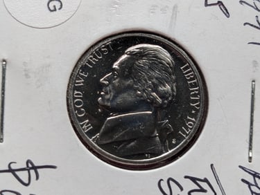 1971-S PROOF Full Steps Jefferson Nickel