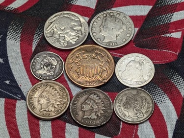 U.S. Type Coin Lot. 8 Coins.