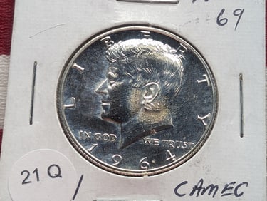 1964-P Kennedy Half Dollar, Proof
