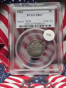 1964 Jefferson Nickel, PCGS PR67
