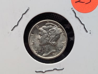 1937 Mercury Dime BU-Full Bands
