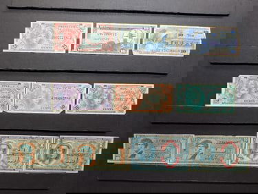 10 Pieces U.S. Military Payment Certs. (MPC)