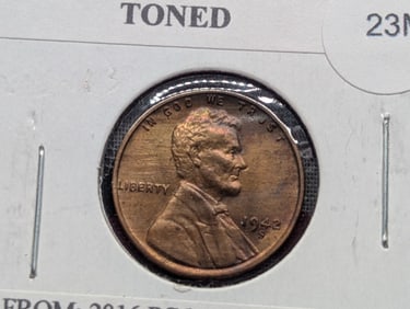 1942-S Lincoln Wheat Cent, Toned