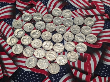 (40) Mixed Date 1970's Washington Quarters