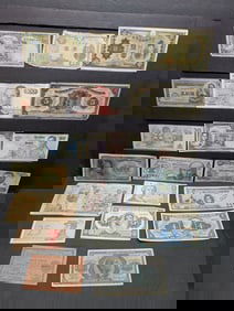 20 Foreign Banknotes.