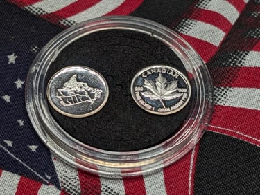 (2) One Gram Canada .999 Silver Rounds