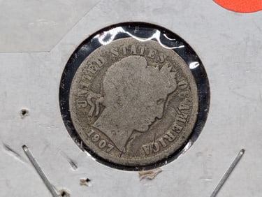 1907 Barber Dime