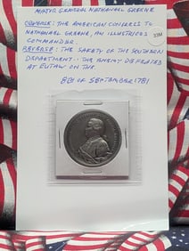 America's First Congressional Medals, Major General Nathaniel Greene, No Box Or COA