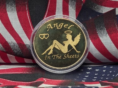 Adult Token, Angel in the Sheets, New, Novelty NO Silver Content