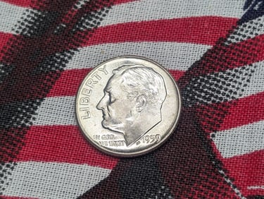 1959-D,  90% Silver Roosevelt Dime, BU, 66 Years Old