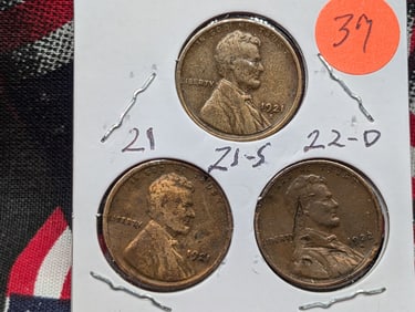 1921, 21-S, 22-D Lincoln Cents