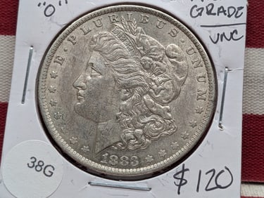 1883-O Morgan Silver Dollar. HIGH GRADE