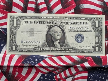 1957-B Blue Seal $1 Silver Certificate, GEM Unc.