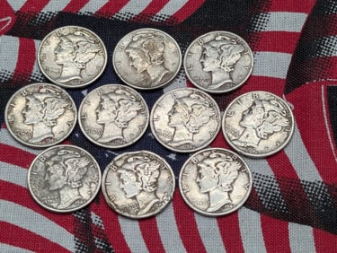 (10) 1944 Mercury Dimes