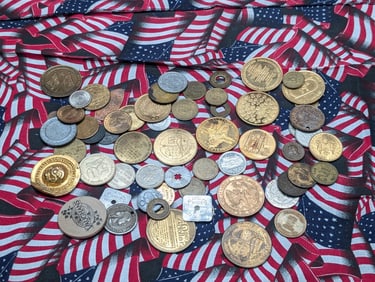 1 Pound Mixed Tokens, Medals, Etc.