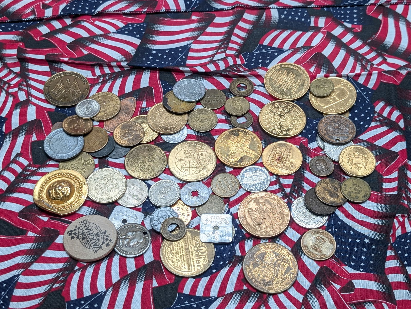 1 Pound Mixed Tokens, Medals, Etc. (1 of 5)