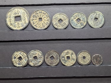 Lot Of Large Unknown Asian Medals.  (The Half Dollar is for size reference).