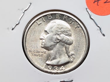 1934 Washington Quarter BU