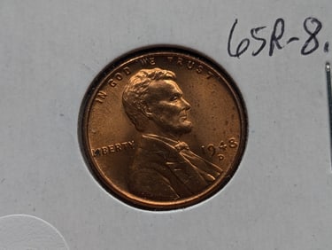 1948-D GEM BU Lincoln Wheat Cent. RED