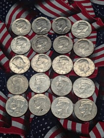 20 Kennedy Half Dollars (2) 1984-D, (7) 1984-P, (1) 1985-P, (2) 1986-D, & (7) 1986-P