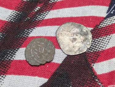 2 Silver Medieval Ottoman Empire, Founded in 1299, Very Rare