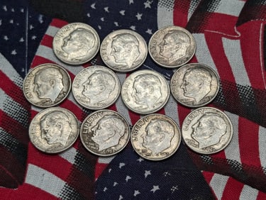 (8) 1963-D & (3) 1963-P Silver Roosevelt Dimes
