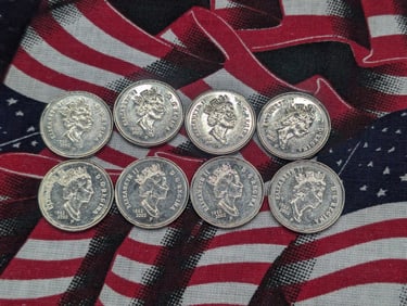 Eight 1952 - 2002, 50 Years, BU, Canada 5c