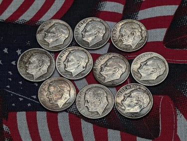 (10) 1946-P Silver Roosevelt Dimes