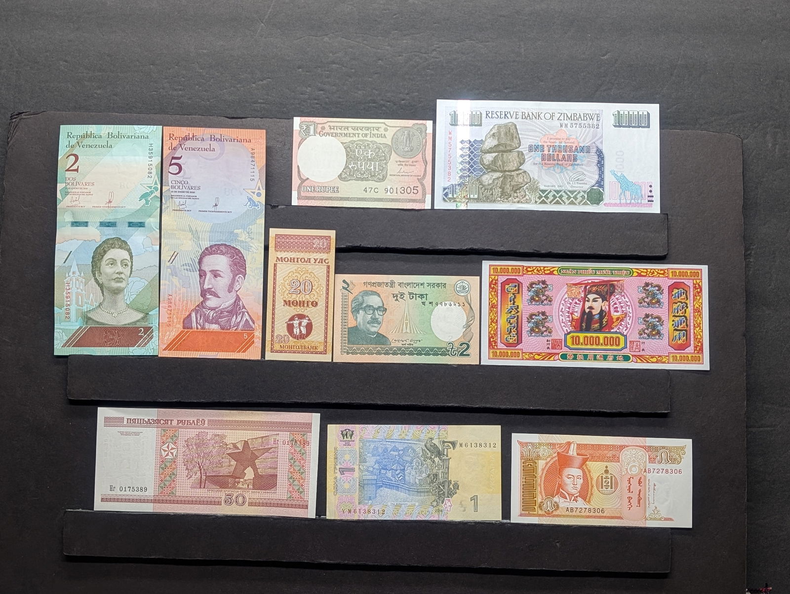 10 Foreign Crisp/Unc., Notes, Great Art (1 of 3)