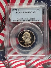 1994-S Washington Quarter, PCGS PR69DCAM
