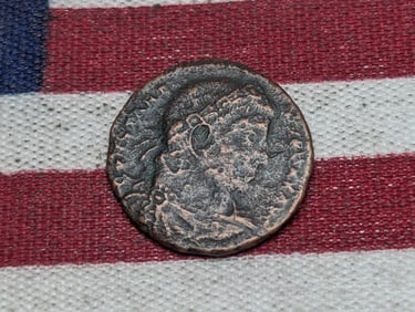 367-375 AD, Great Details Soldiers, Ancient Roman Coin, Over 1,600 years old
