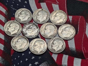 (10) 1946-P Silver Roosevelt Dimes