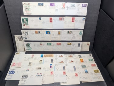 (50) Assorted First Day Cachets, No Duplicates, All Mint.