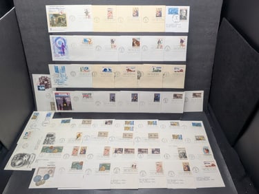 (50) Assorted First Day Cachets, No Duplicates, All Mint.