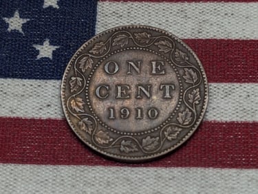 1910 Canada Large Cent,  115 Years Old
