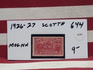 1926-27 Saratoga 2 Cent Stamp, Scott # 644, Mint, Original Gum, Never Hinged
