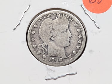 1908-O Barber Quarter