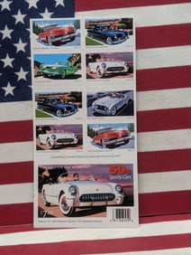 Booklet Set Of "Sporty Cars" Stamps, All Mint, Original Gum, Never Hinged