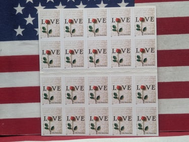 Booklet Set Of "Love" Stamps, All Mint, Original Gum, Never Hinged