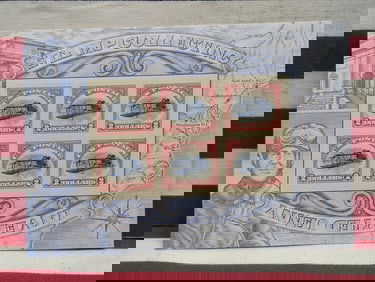 Sheet Of $2 Inverted Jenny Stamps, All Mint, Original Gum, Never Hinged