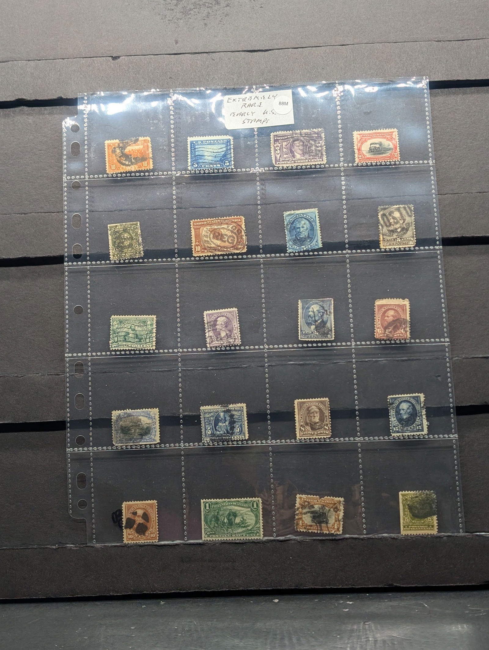Sheet Of Extremely Rare 1800's Used U.S. Stamps (1 of 3)
