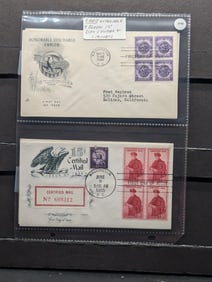 (4) Rare & Valuable Four Block First Day Covers