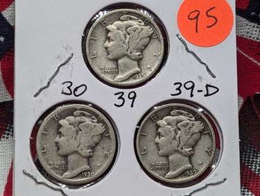 1930, 39, 39-D Mercury Dimes