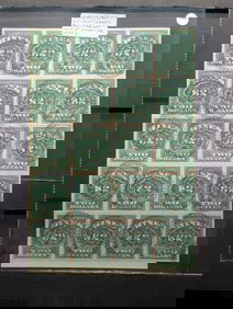 U.S. Postage Sheet Of Internal Revenue Wine Stamps & American Indian Dances