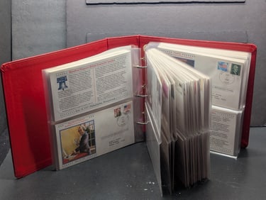 Stamp Album With The U.S. Constitution Bicentennial Cachets, All Mint