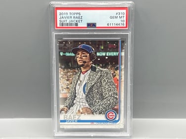 2019 Topps Javier Baez Suit Jacket SP #310 PSA Gem Mint 10
